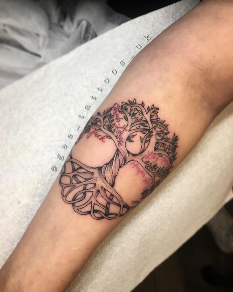 Personalized Family Tree Tattoo family tree tattoos tattoo