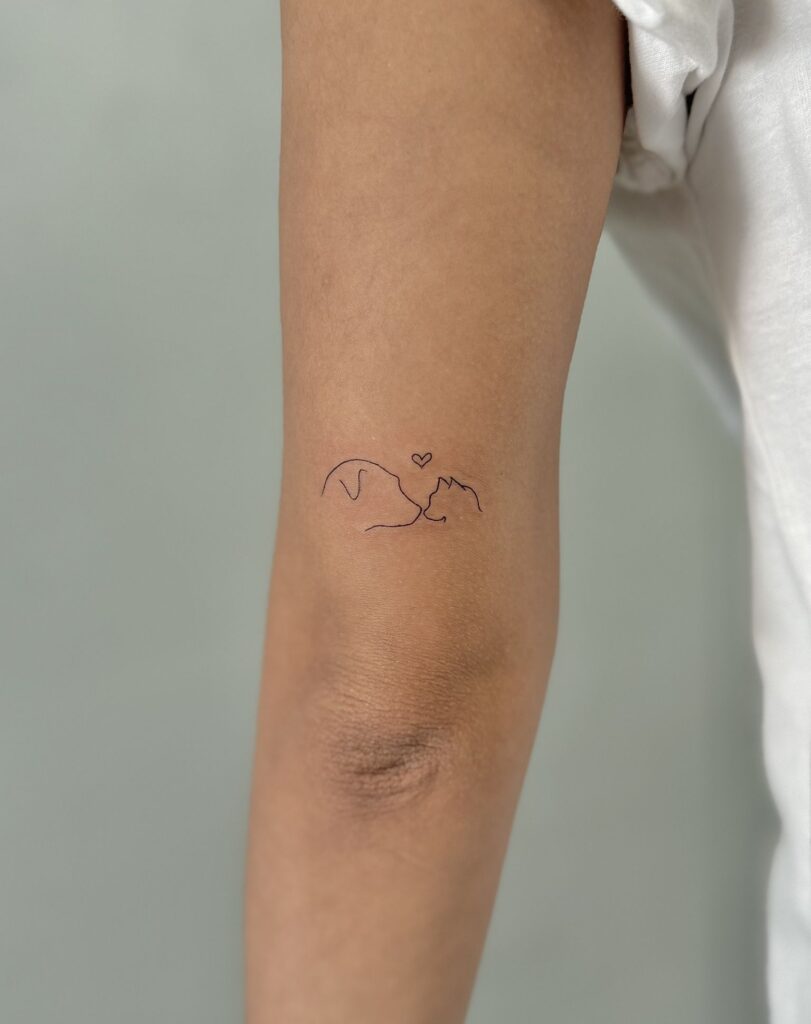 Pet Love Line Art meaningful tattoos to check out tattoo