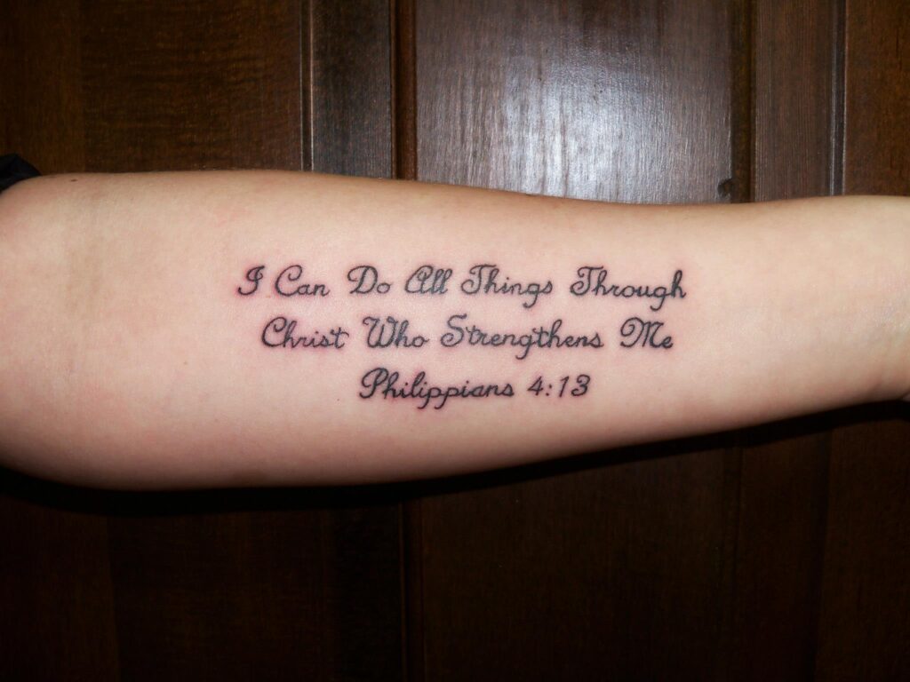Psalm 375 Arm Tattoo