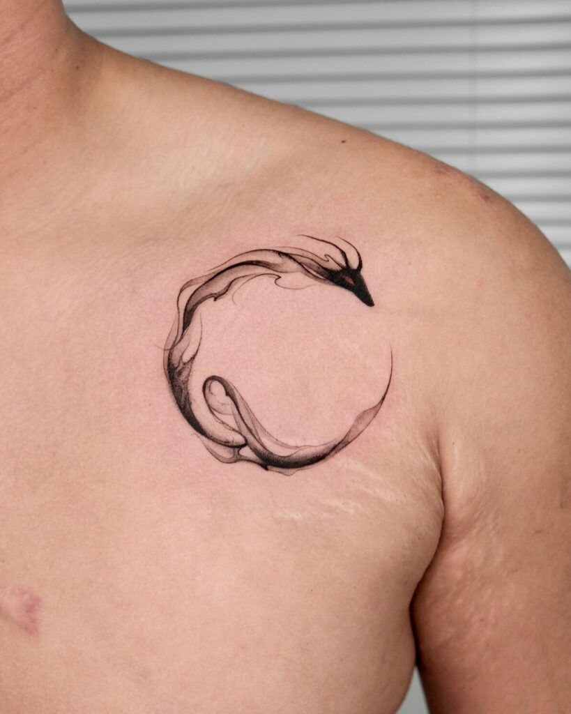 Phoenix Crescent Moon Tattoo moon tattoos tattoo