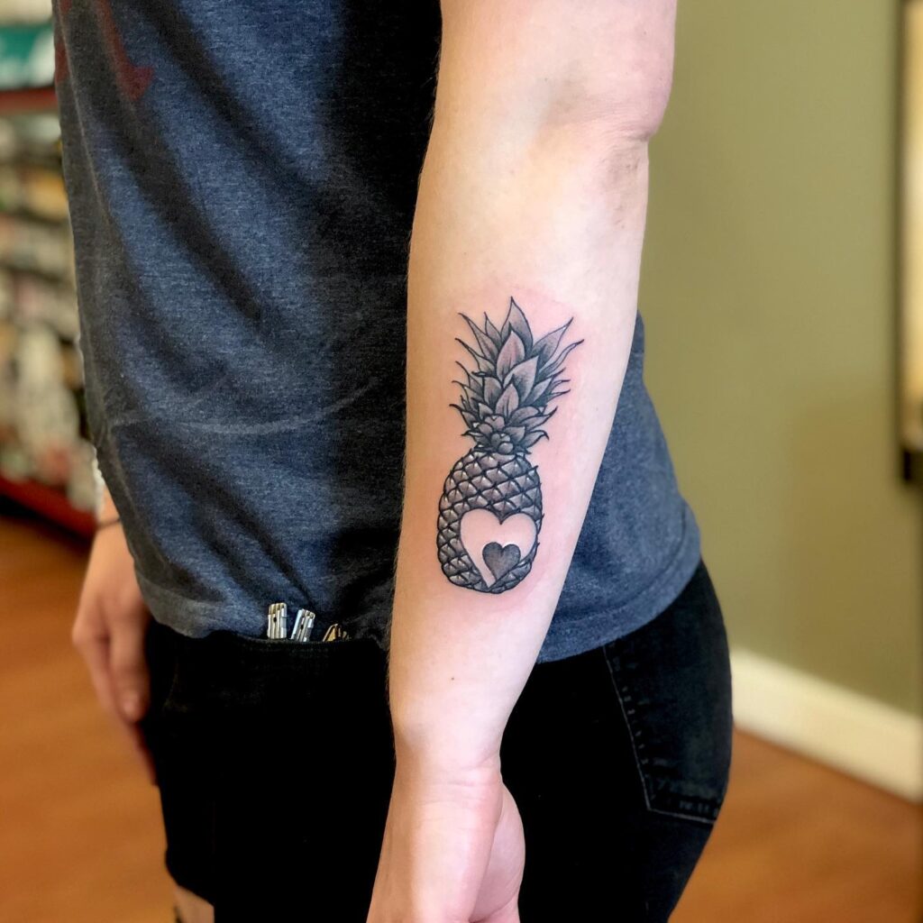 Miscarriage Heart And Fetus Tattoo With Watercolor Splash