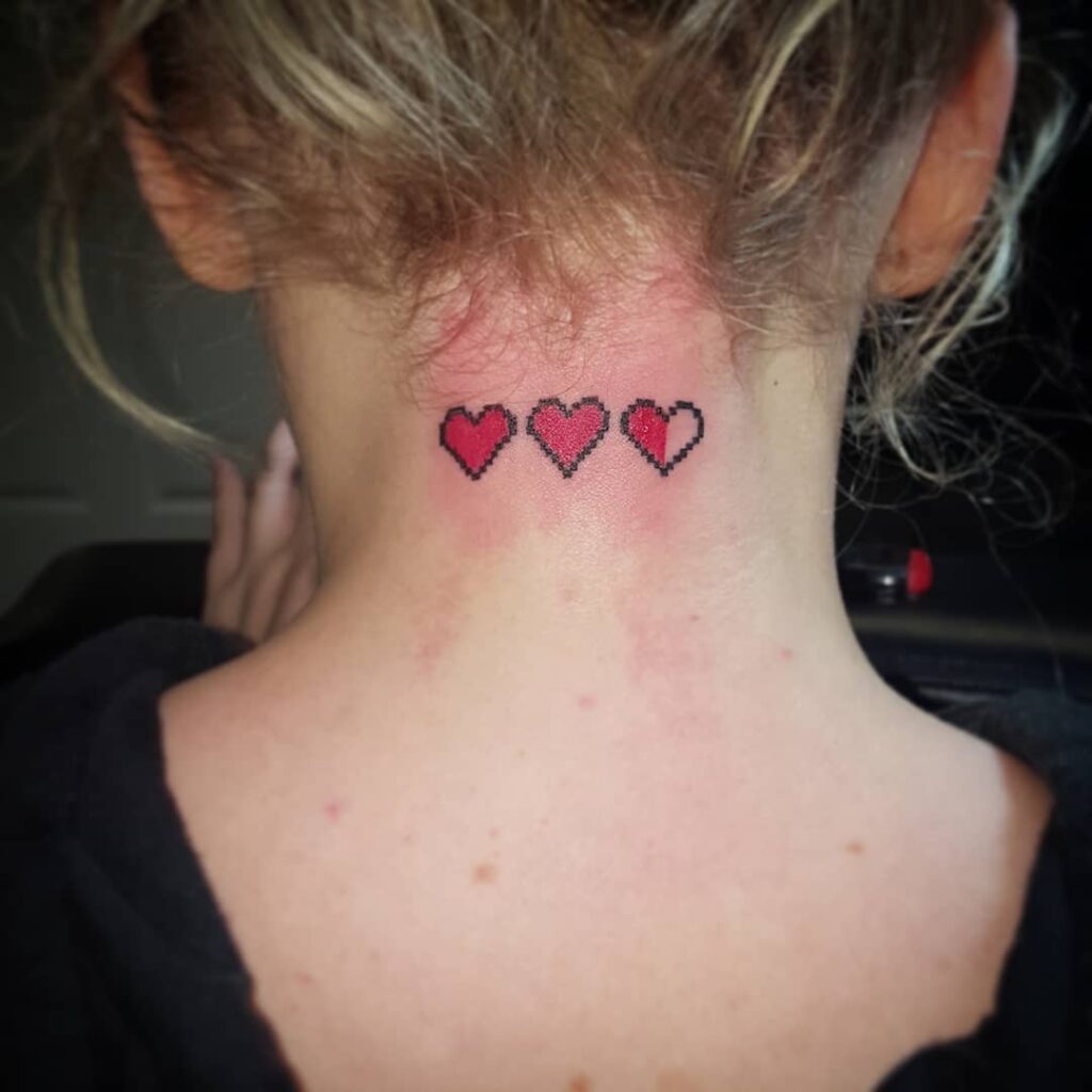 Bold Mandala Throat Tattoo With Leaf Accents