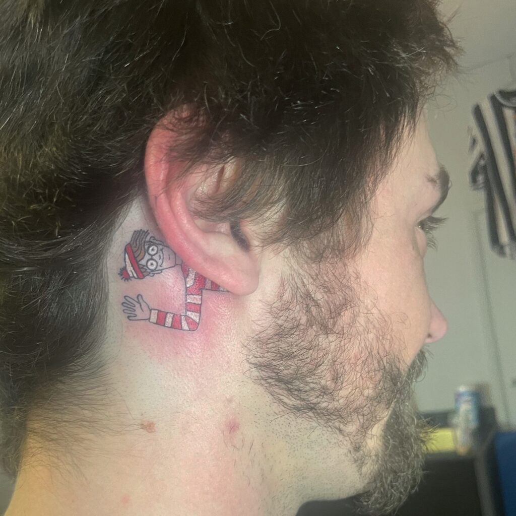 Paper Airplane Behind-the-Ear Tattoo behind the ear tattoos tattoo