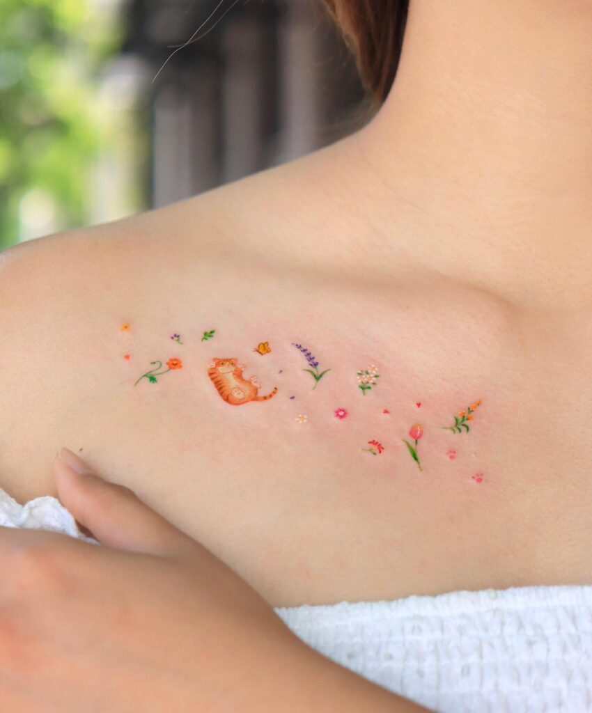 Love Is Forever Collarbone Tattoo