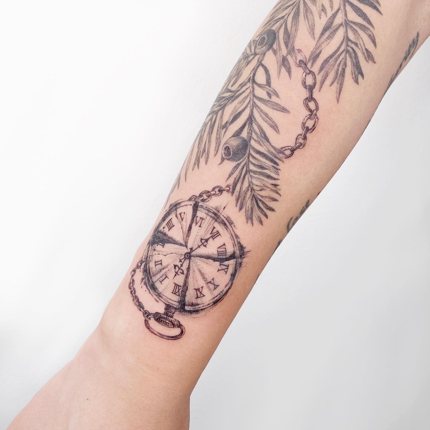 Pocket Watch Compass Clock Tattoo clock tattoo ideas tattoo