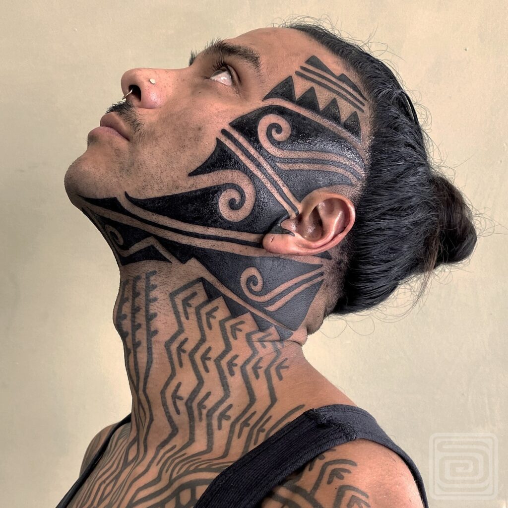 Marquesan Tribal Forearm Tattoo