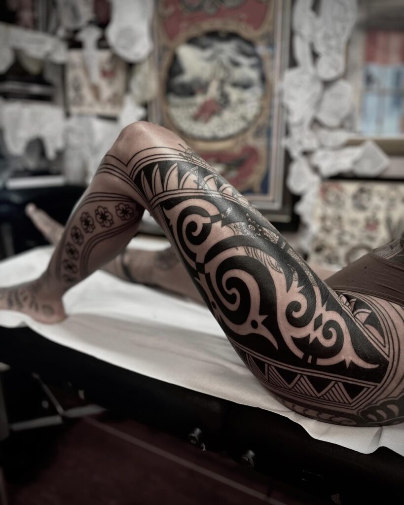 Ornamental Forearm Band Tattoo