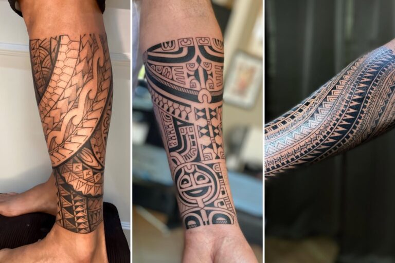 Aesthetic polynesian tattoos and delicate ink ideas collage