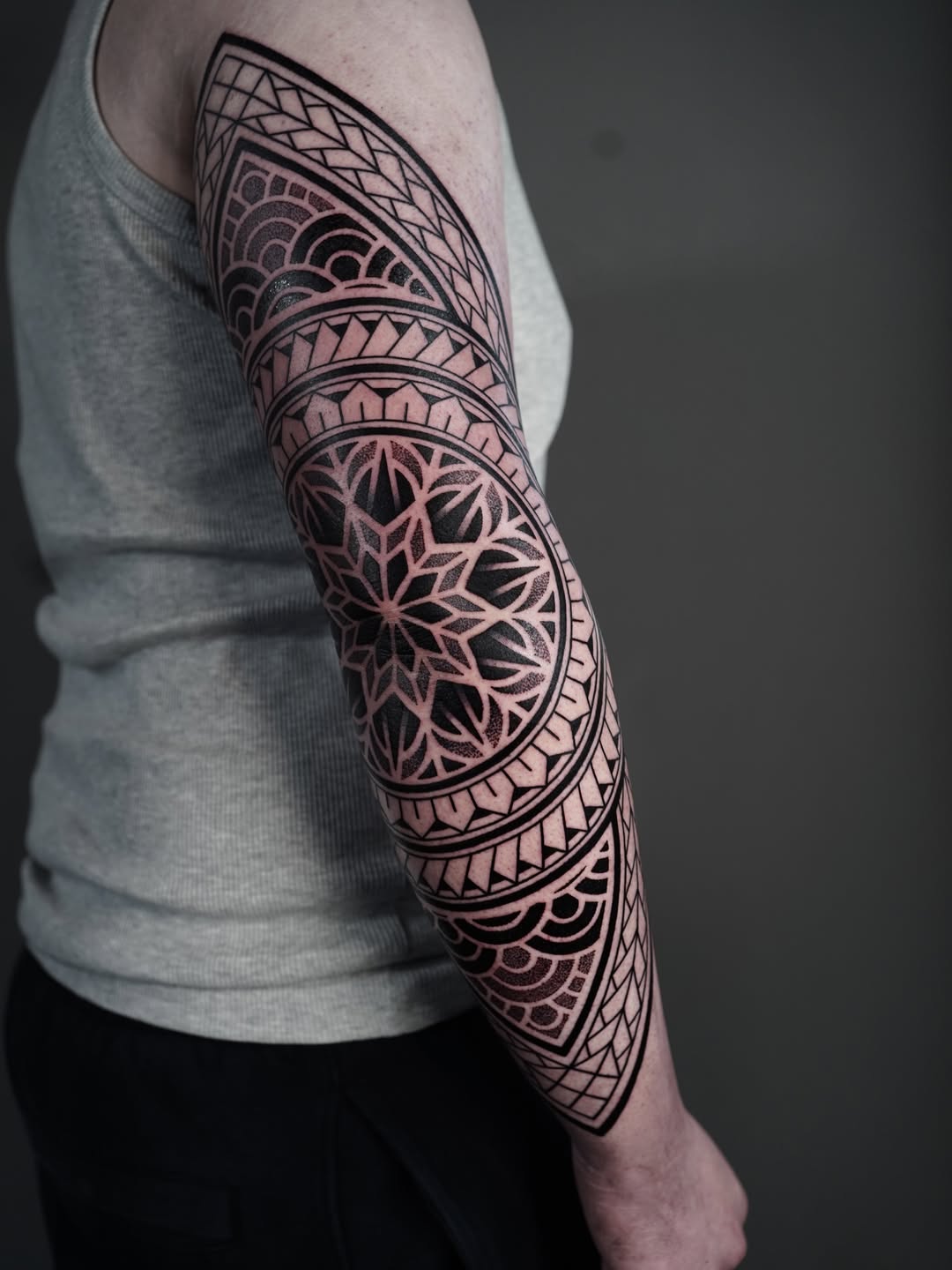 Mandala Polynesian Sleeve Tattoo