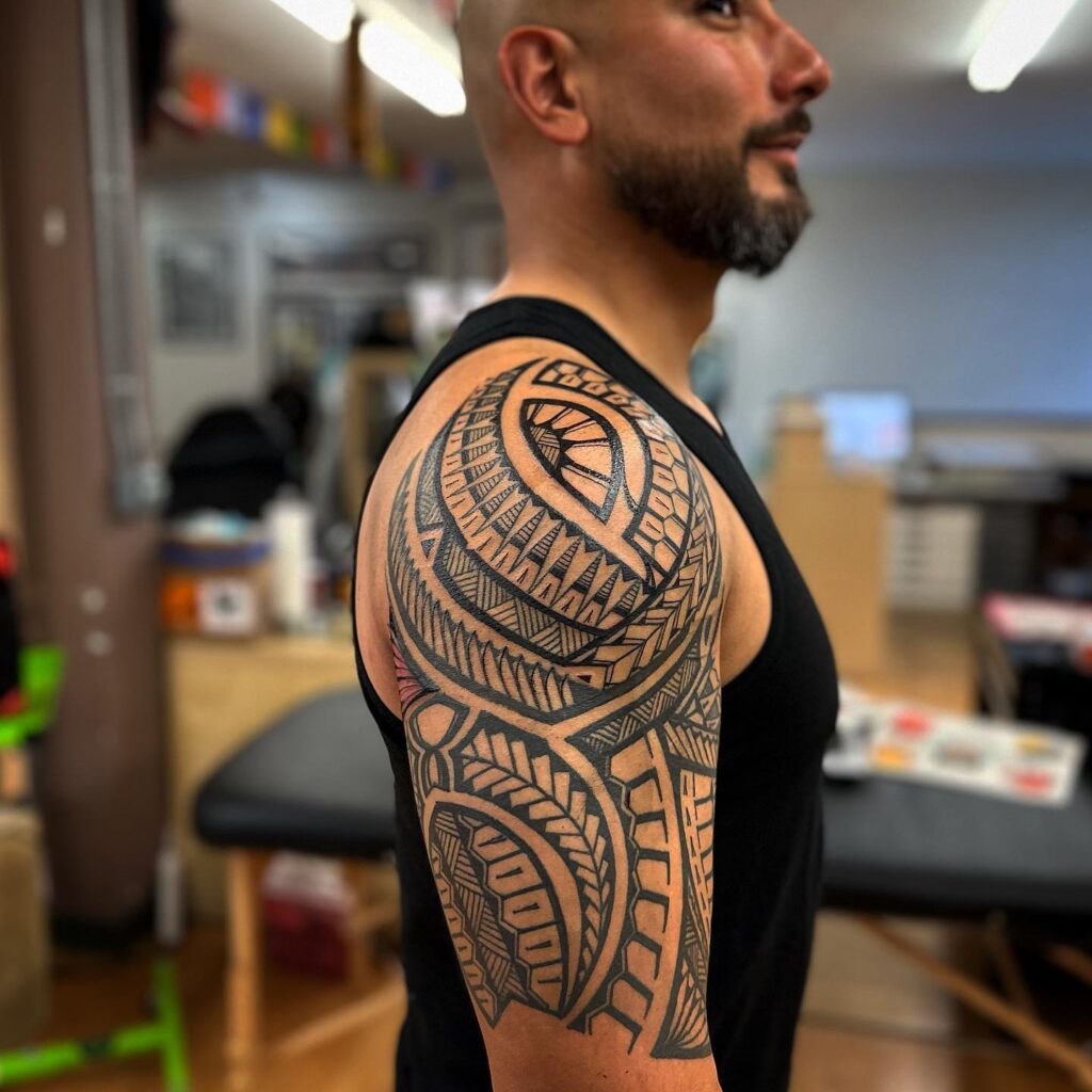 Polynesian Tribal Half Sleeve Tattoo half sleeve tattoos for men tattoo