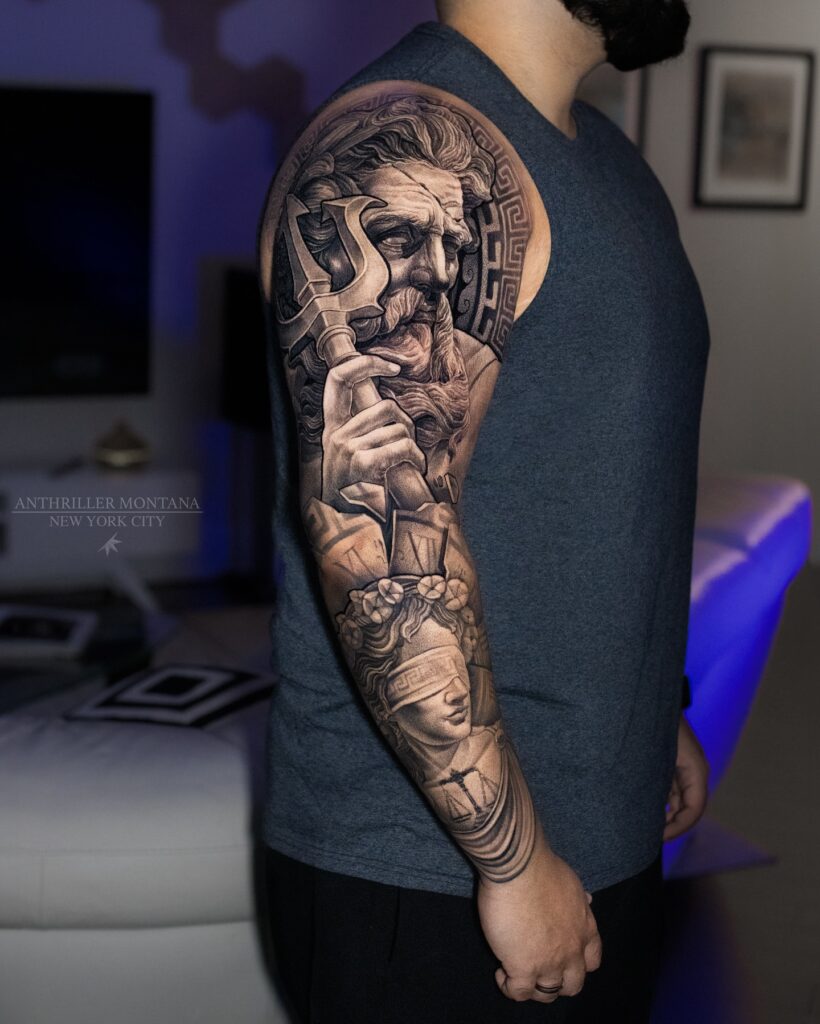 Poseidon S Power And Geometry Tattoo