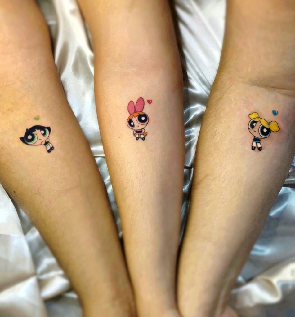 Four-Leaf Clover Trio Tattoo For Good Luck