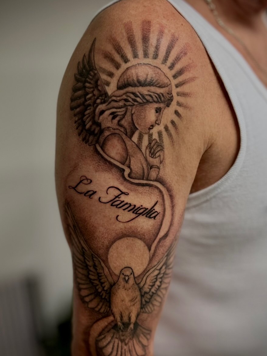 My Redeemer Lives Cross Tattoo