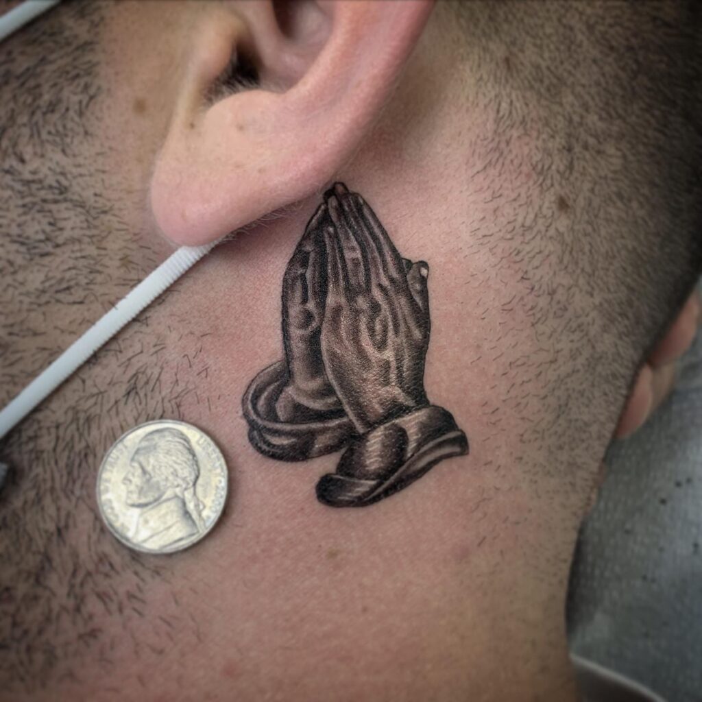 Black Cat Silhouette Behind the Ear behind the ear tattoo ideas for men tattoo