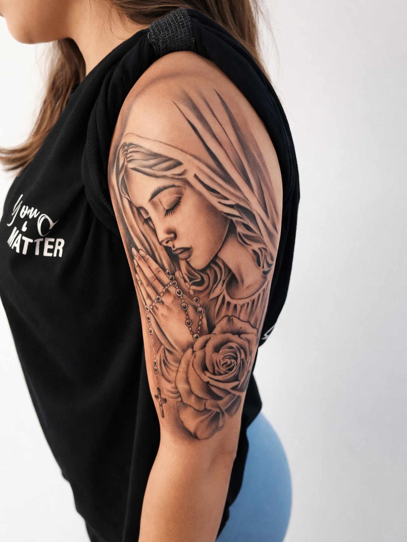 Koi Fish And Cherry Blossom Branch Tattoo
