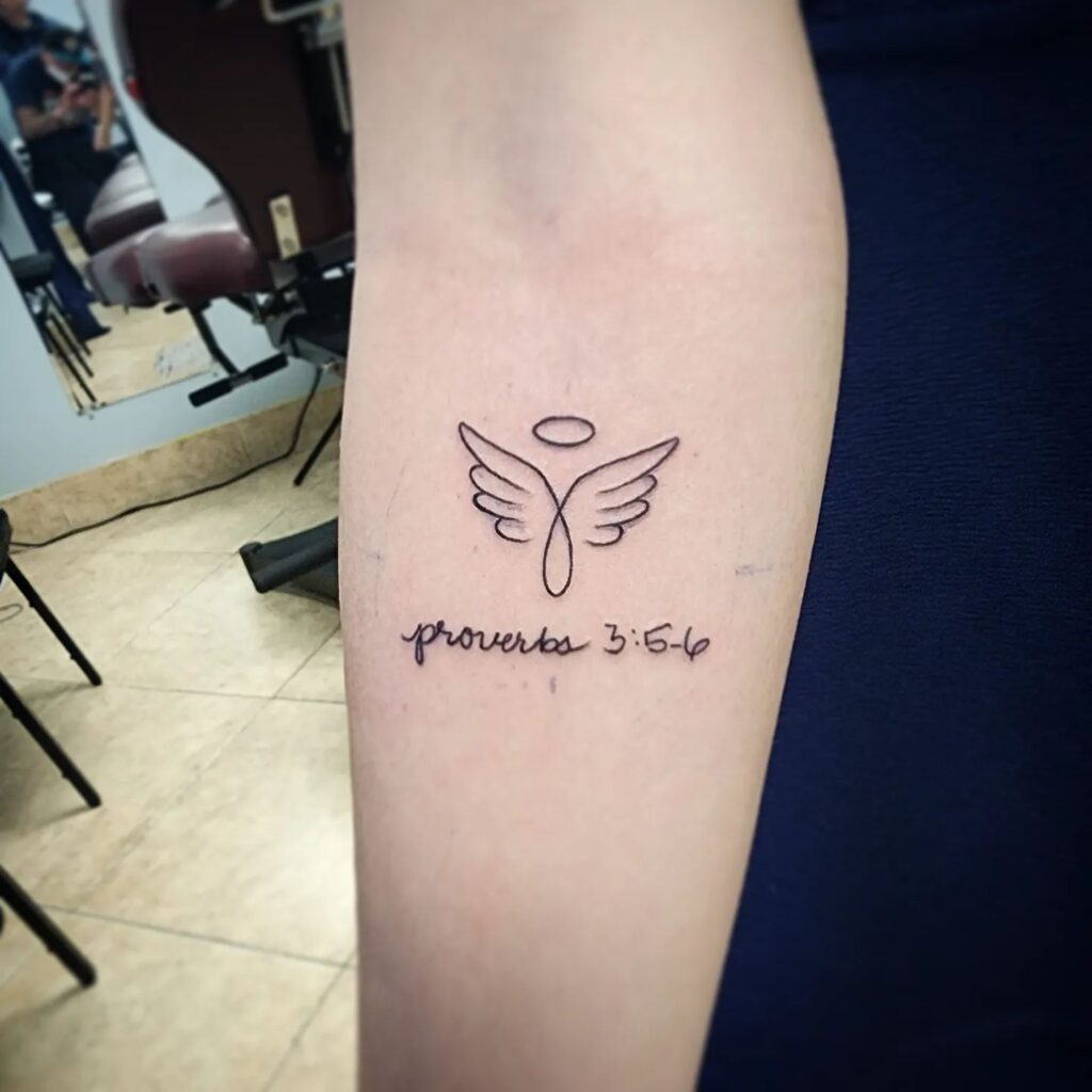 Psalm 465 Simple Script Tattoo