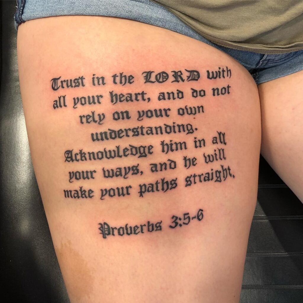 Psalm 1168 Chest Tattoo