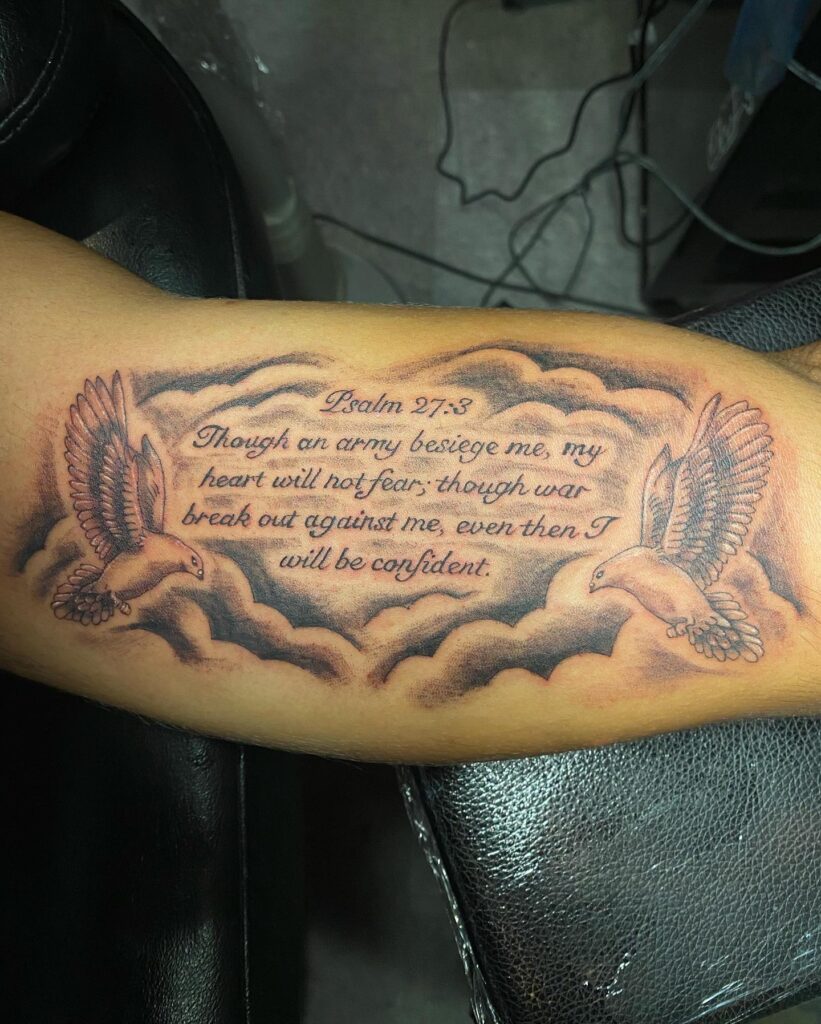 Psalm 23:4 Forearm Tattoo bible verse tattoo ideas for men tattoo