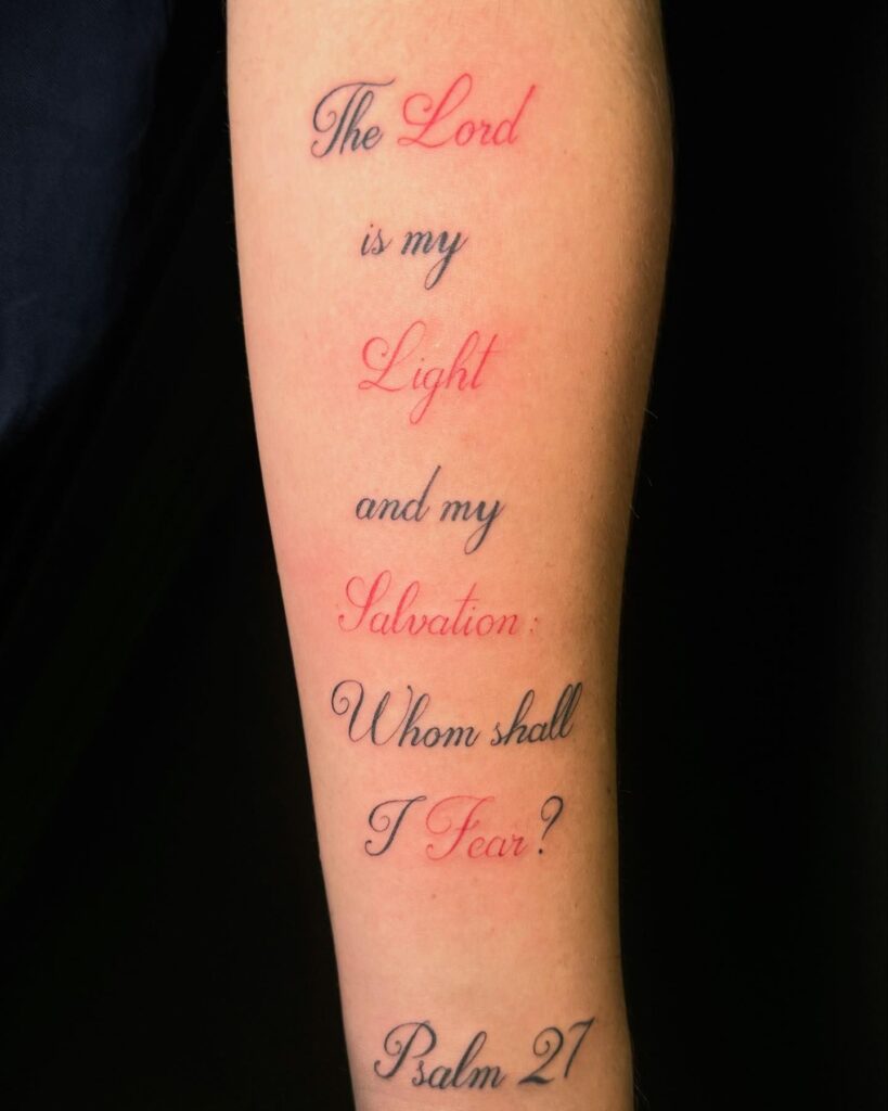 Philippians 413 Floral Back Tattoo