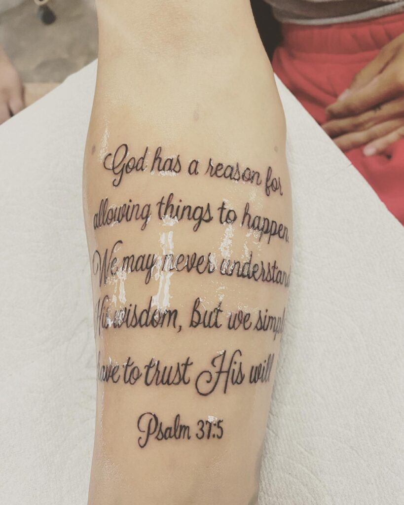 Philippians 413 Forearm Tattoo
