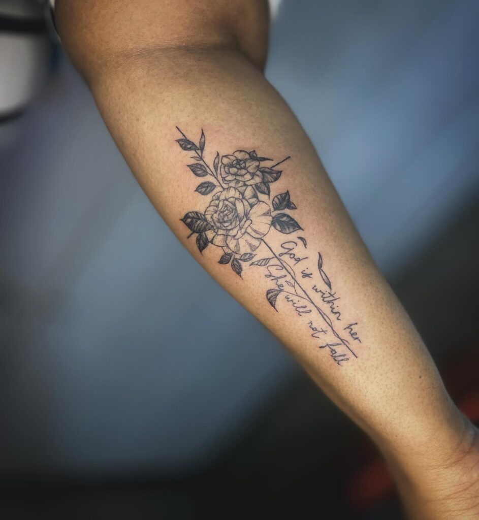 Romans 55 Shoulder Tattoo