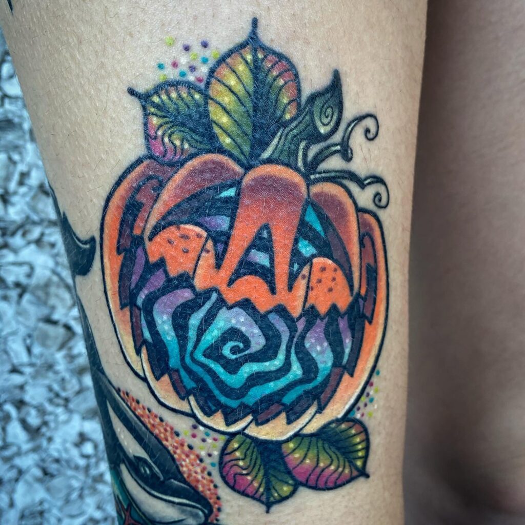 Spooky Halloween Cocktail Jack O’ Lantern Tattoo jack o lantern tattoo ideas tattoo