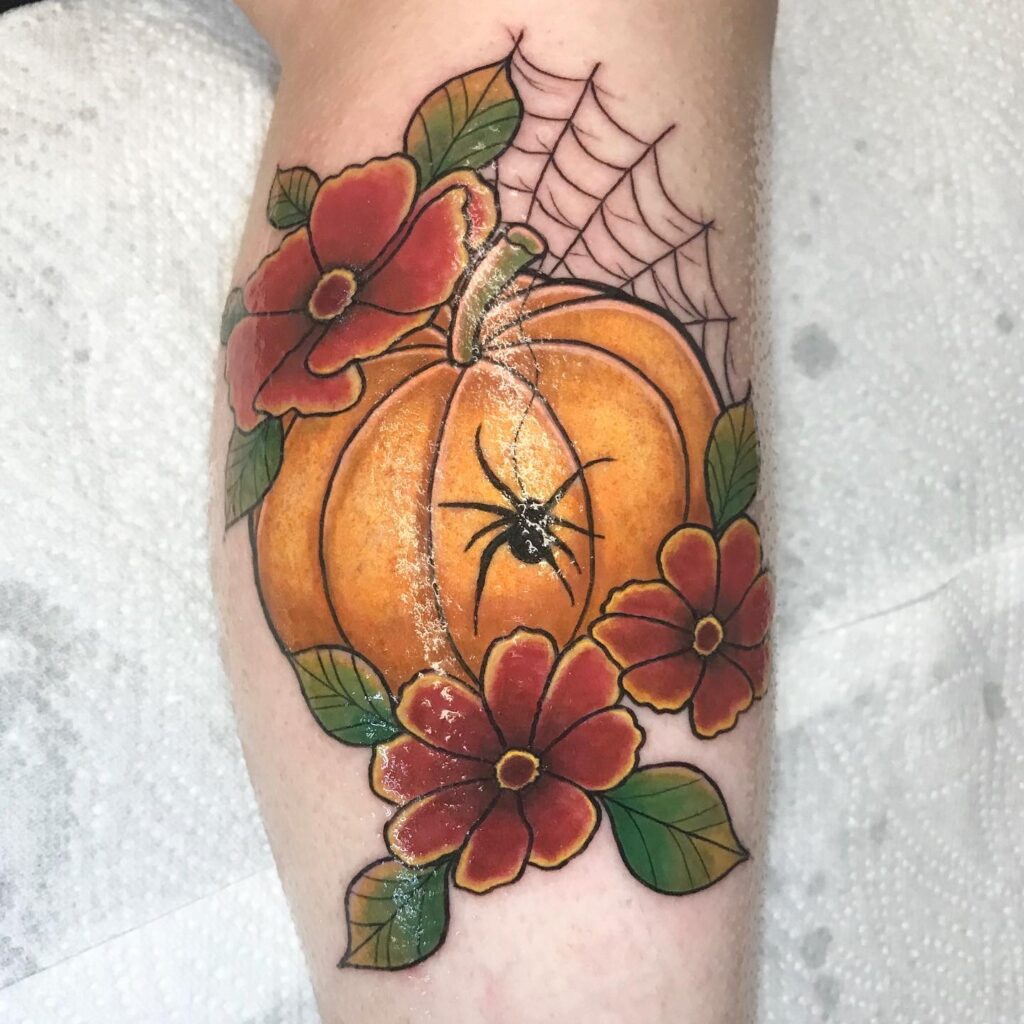Cowboy Pumpkin Tattoo