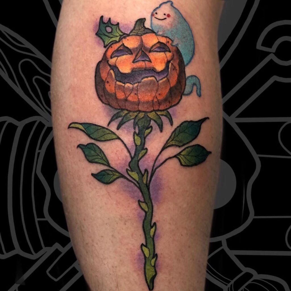 Simple Jack-O -Lantern Tattoo