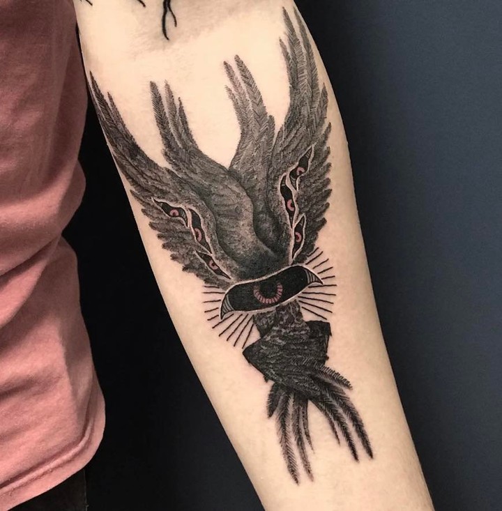 Radiant All-Seeing Seraph Tattoo seraphim angel tattoo ideas tattoo