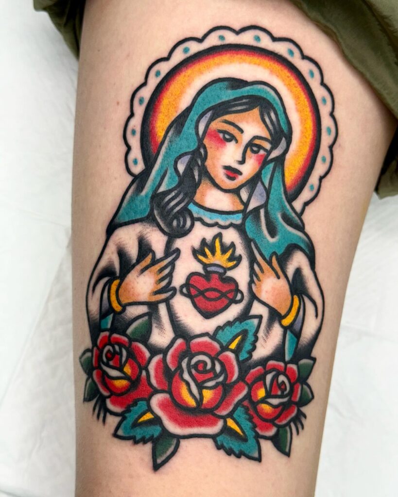 Serene Prayer Virgin Mary Tattoo virgin mary tattoos tattoo