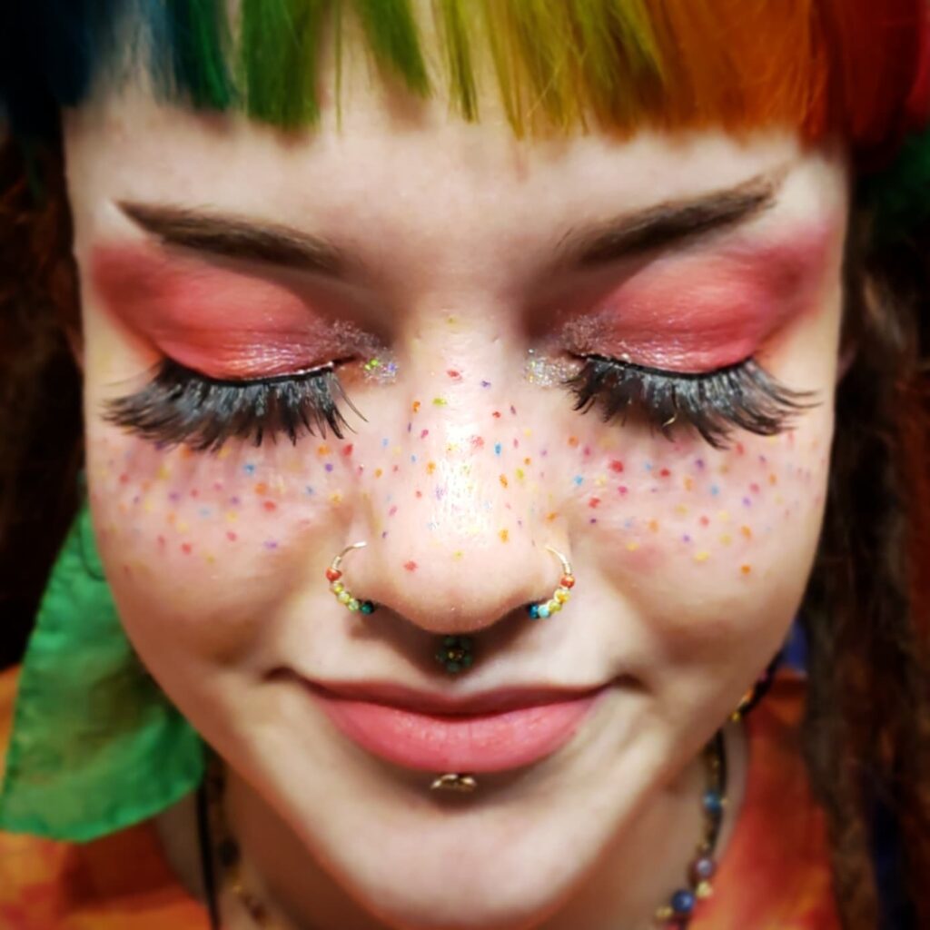 Dense Natural Freckles Tattoo With Realistic Depth