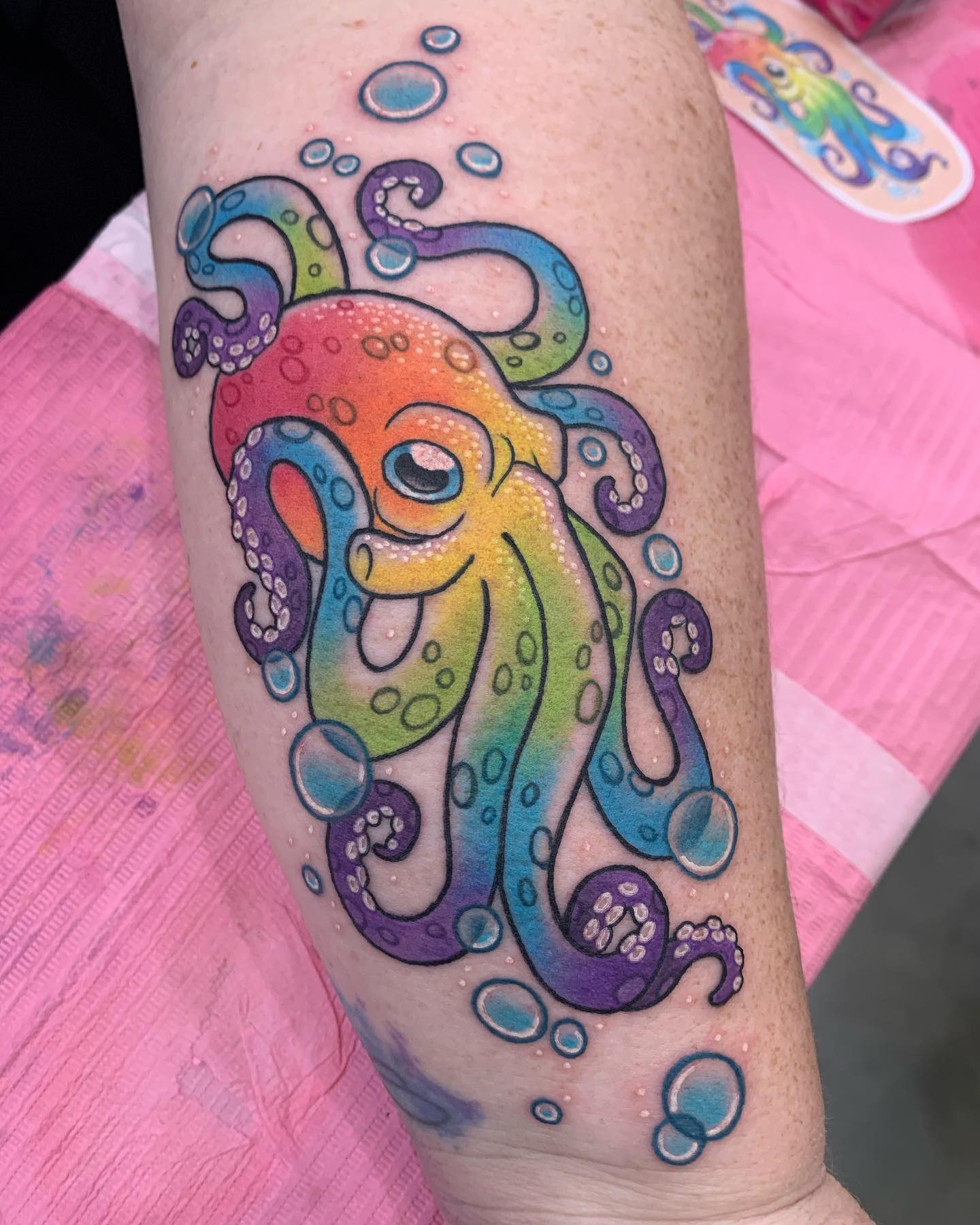 Octopus and Ocean Creatures Sleeve Tattoo octopus tattoos tattoo