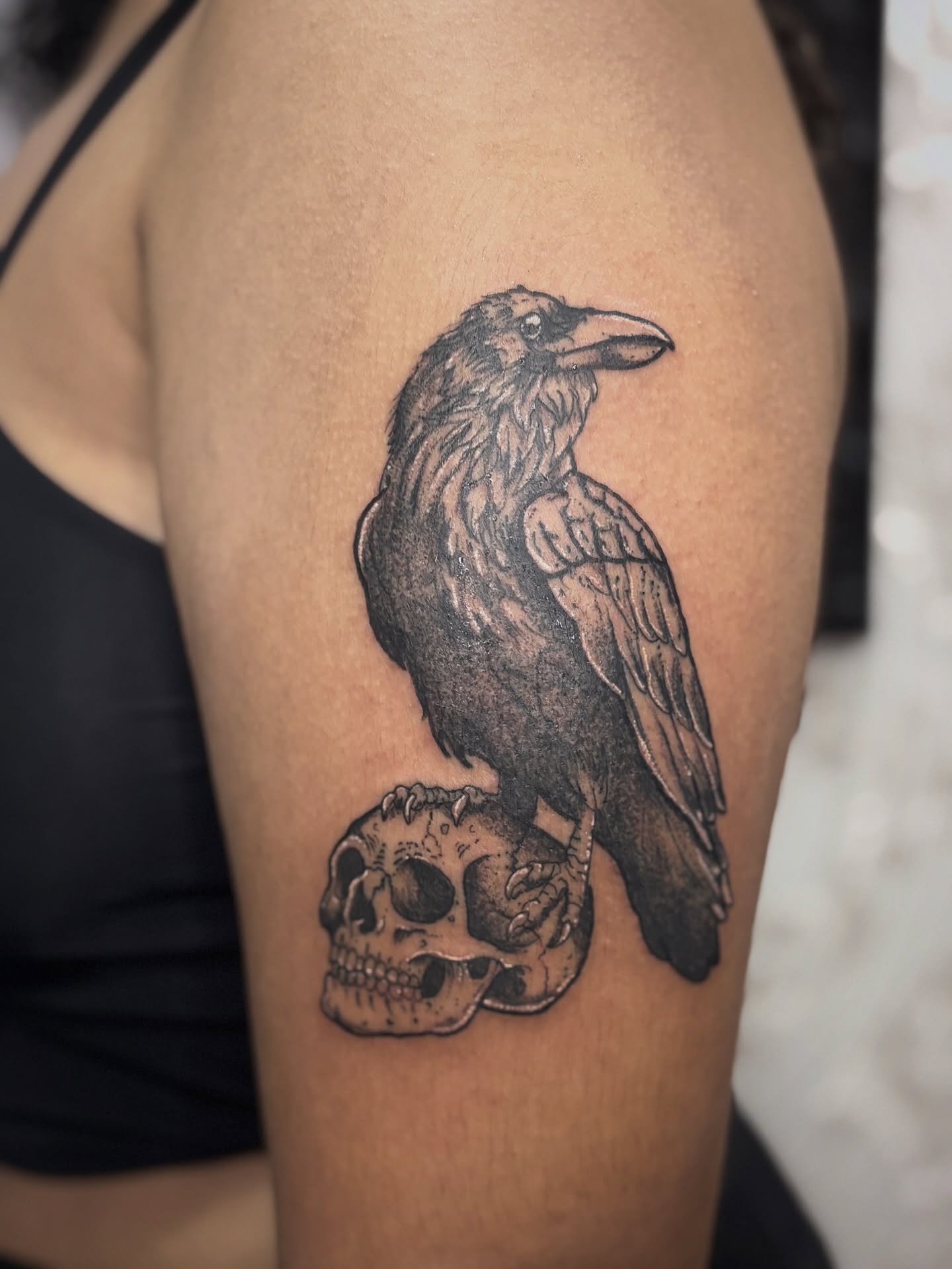 Shadow Veil Neck Tattoo