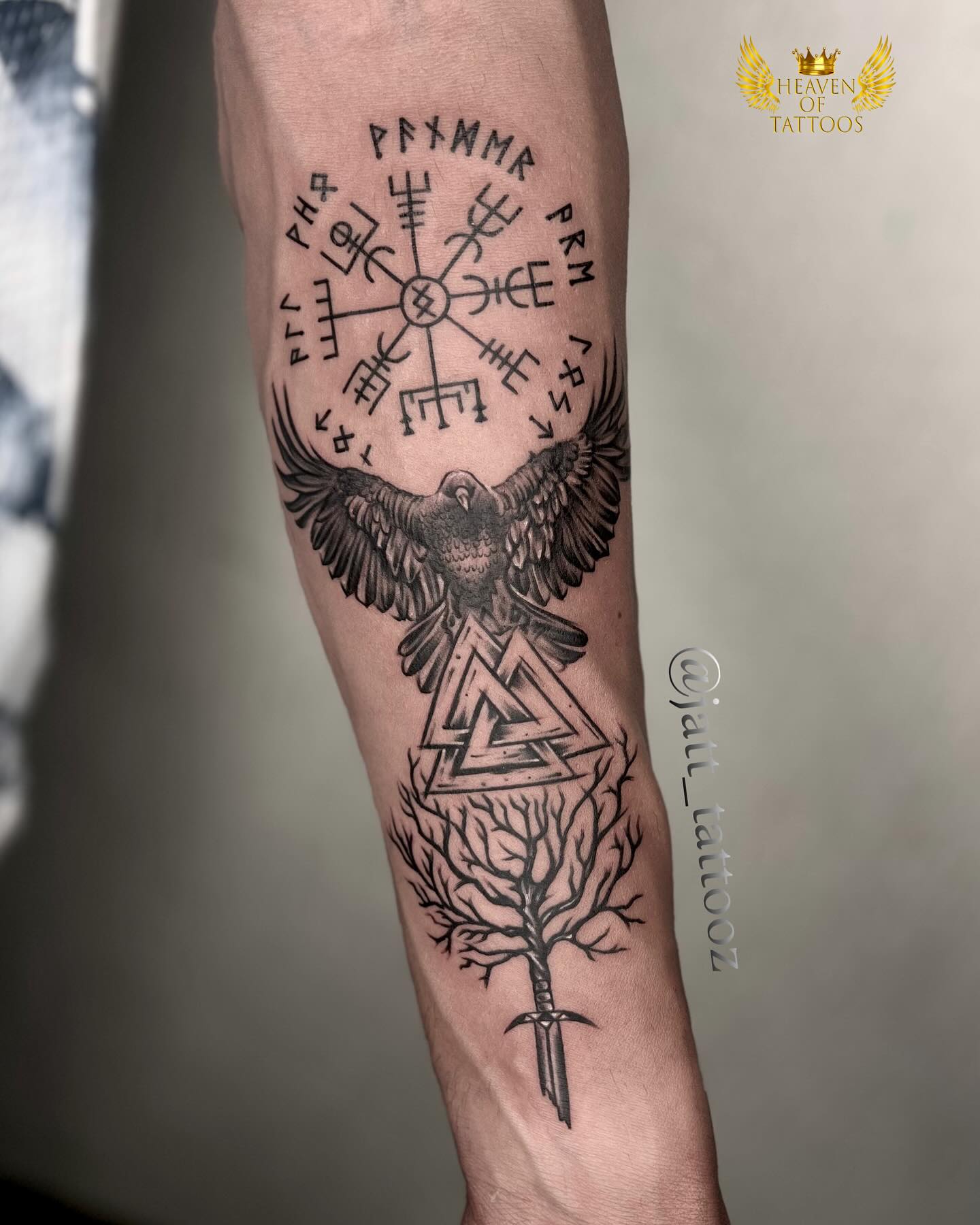 Viking Warrior Portrait Tattoo