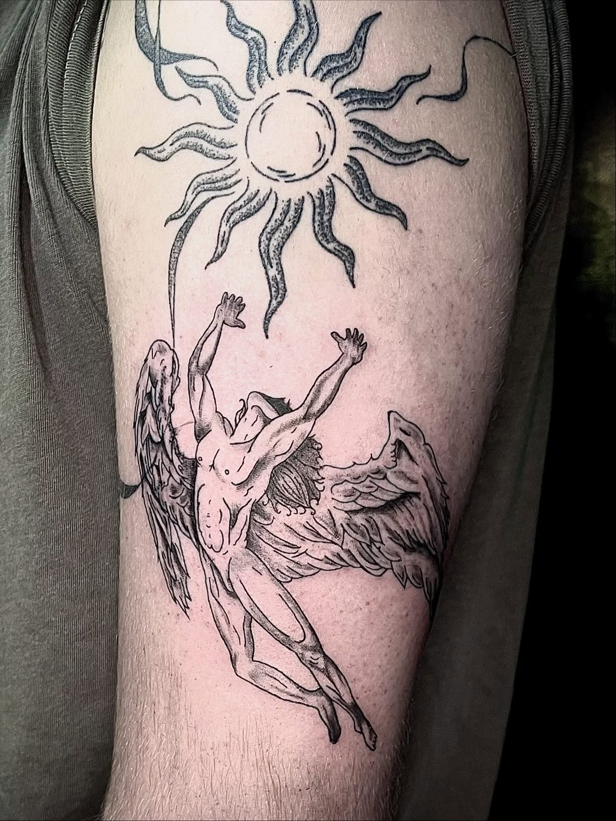 Fly Up Icarus Tattoo