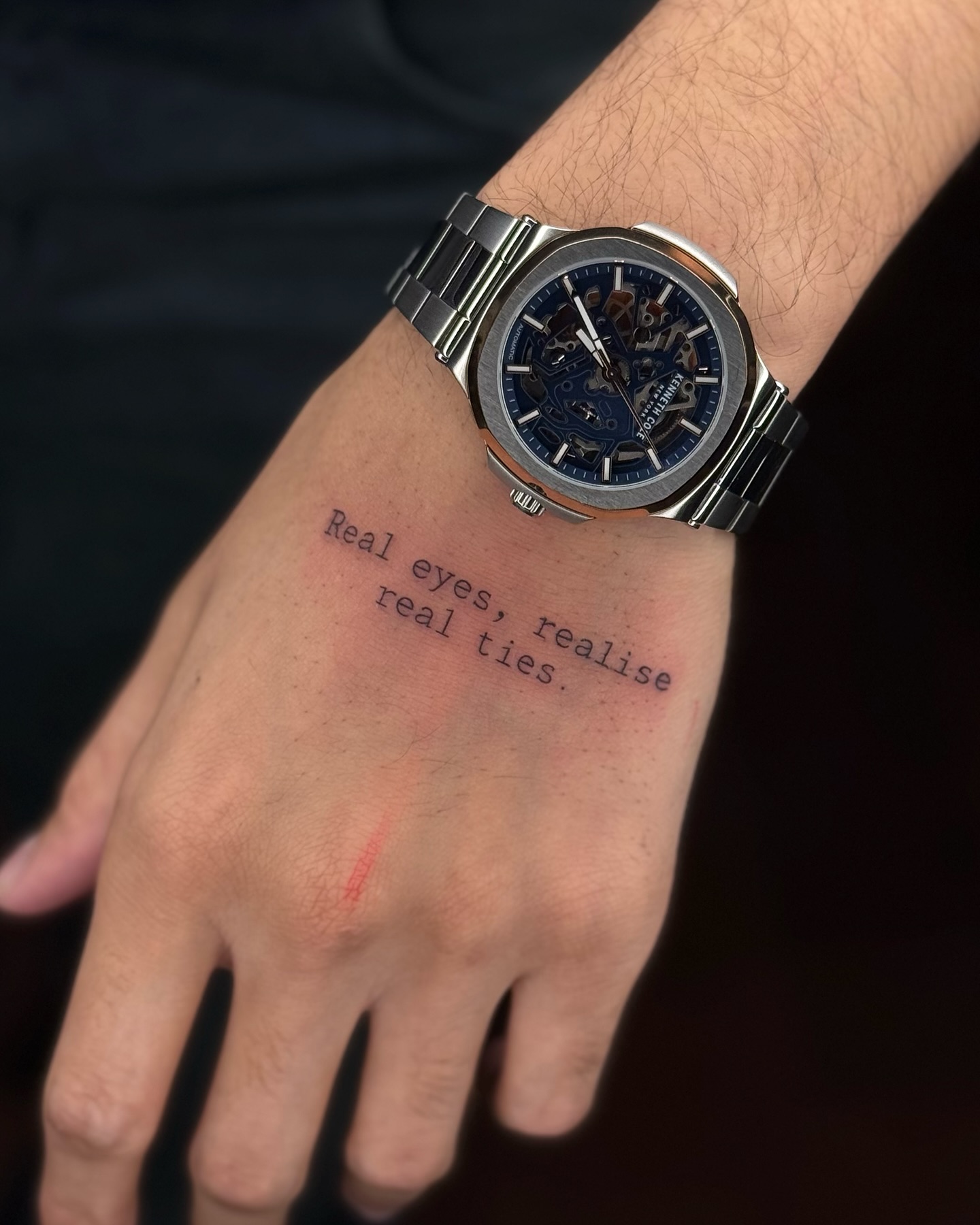 Real Eyes Realise Real Ties Tattoo meaningful word tattoos tattoo