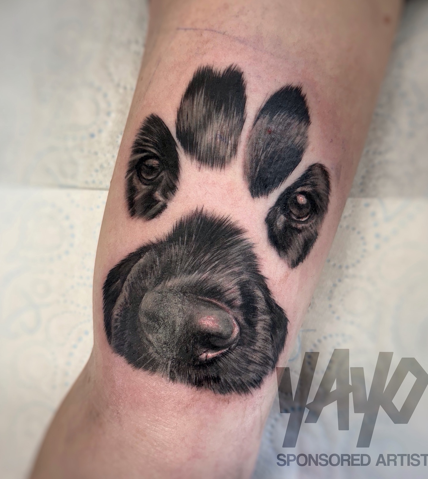 Realistic Dog Face Paw Tattoo dog paw tattoos tattoo