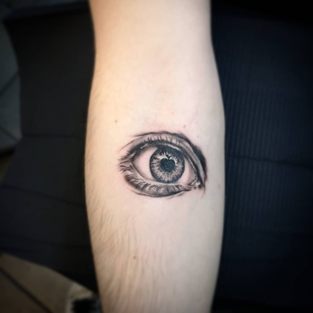 Realistic Eye Forearm Tattoo