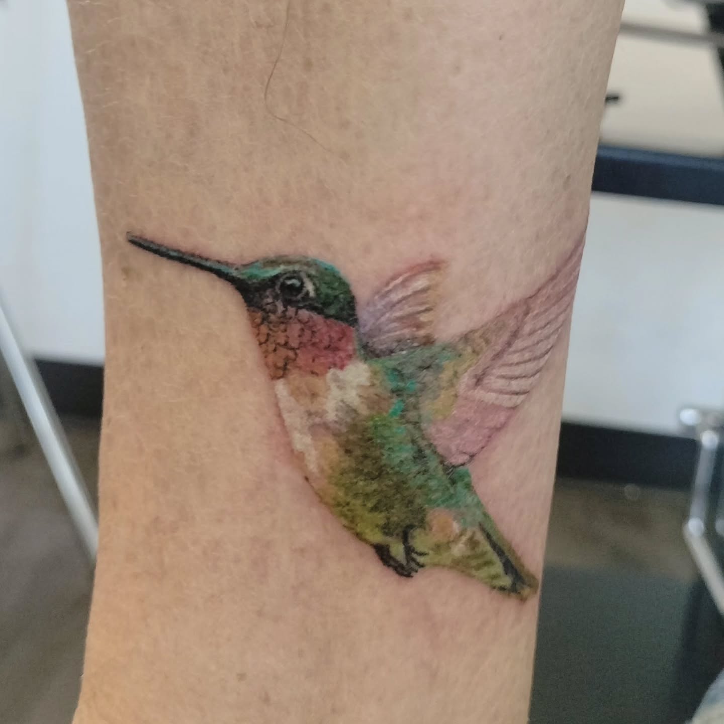 Realistic Flying Hummingbird Tattoo hummingbird tattoos ideas tattoo