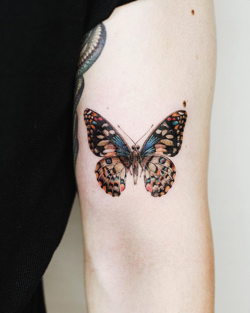 Realistic Patterned Butterfly Tattoo butterfly tattoo designs tattoo