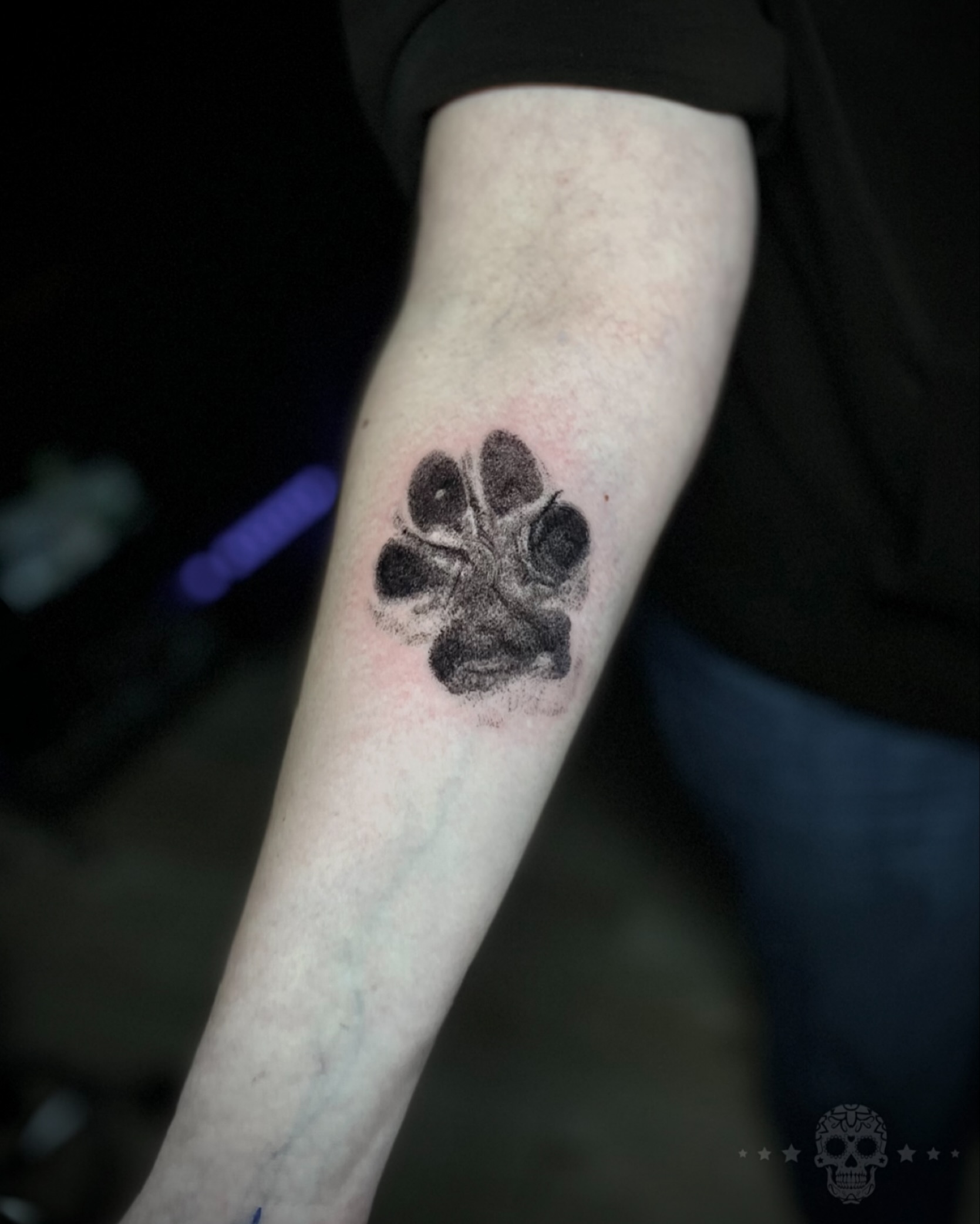 Floral Pawprint Name Tattoo pawprint tattoo ideas tattoo