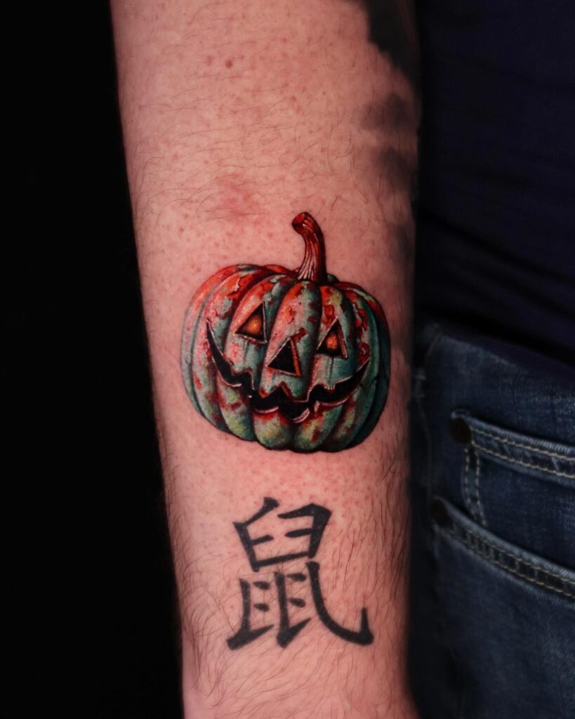 Party Pumpkin Tattoo