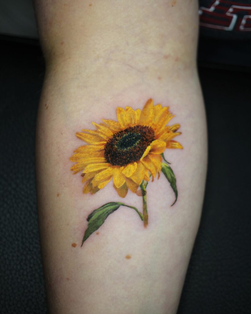 Realistic Sunflower Forearm Tattoo sunflower tattoos tattoo