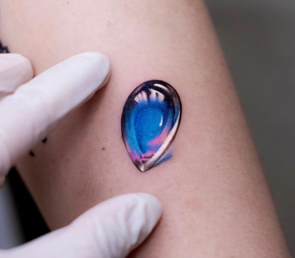Bejeweled Trio Shoulder Tattoo