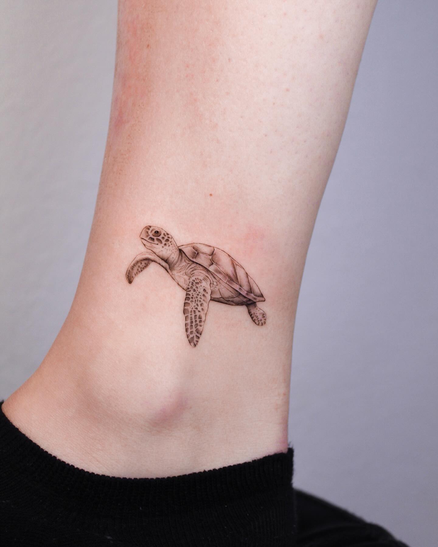 Realistic Tiny Turtle Tattoo small turtle tattoo ideas tattoo