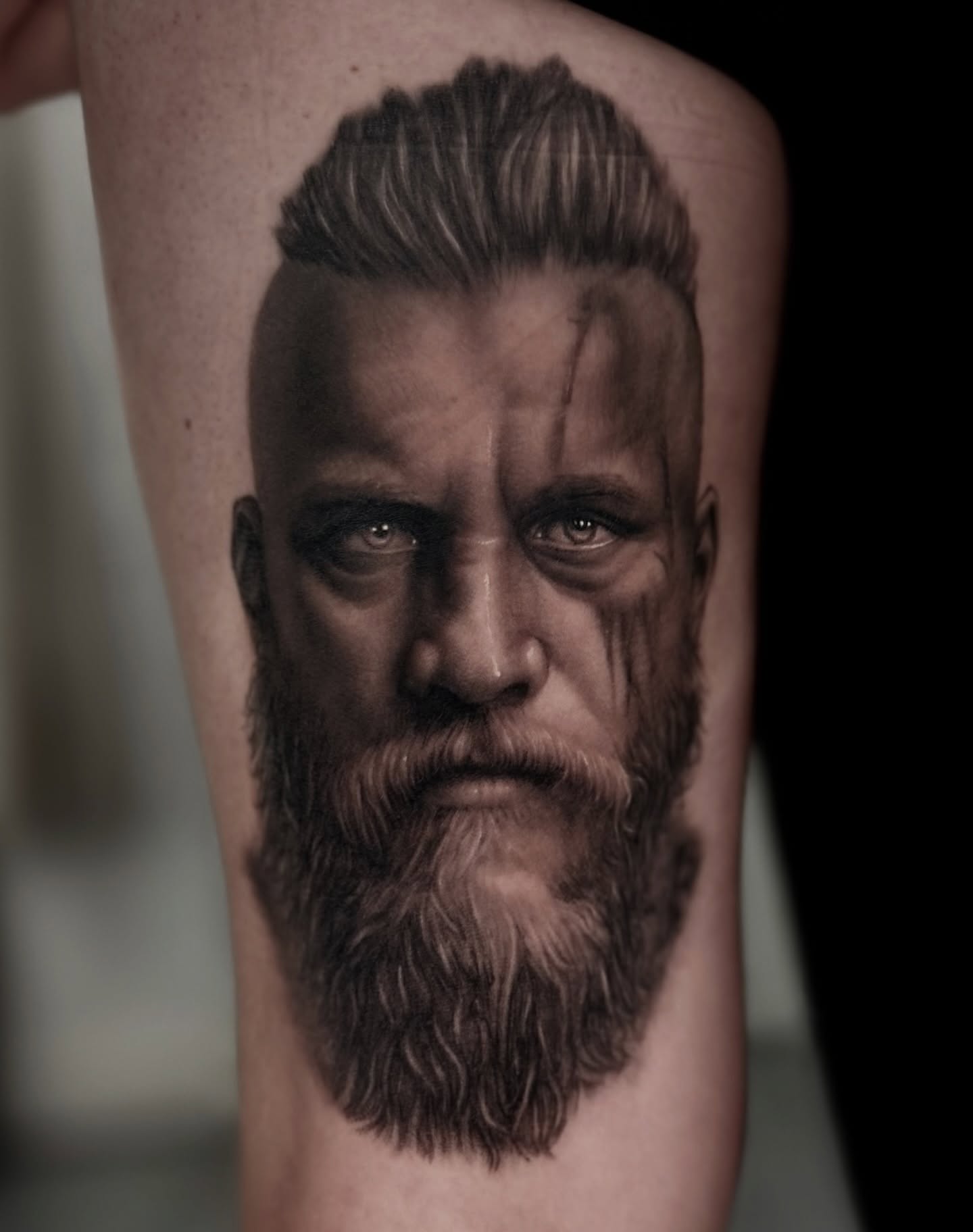 Valknut And Winged Viking Helmet Tattoo