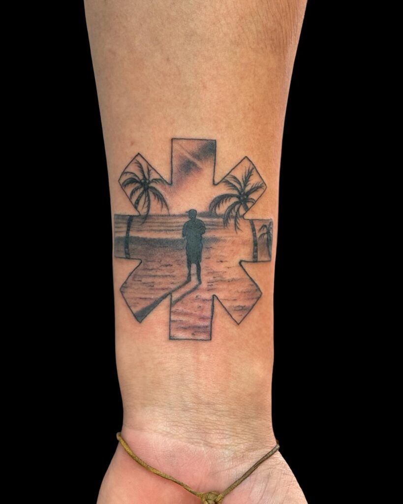 Red Hot Chili Peppers Memorial Beach Tattoo for Dad dad memorial tattoos tattoo