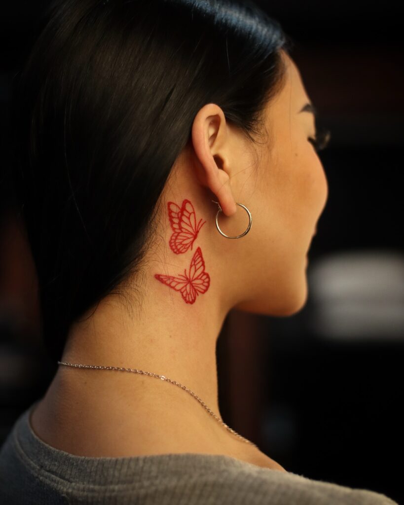 Celestial Bloom And Beast Chest-Neck Tattoo
