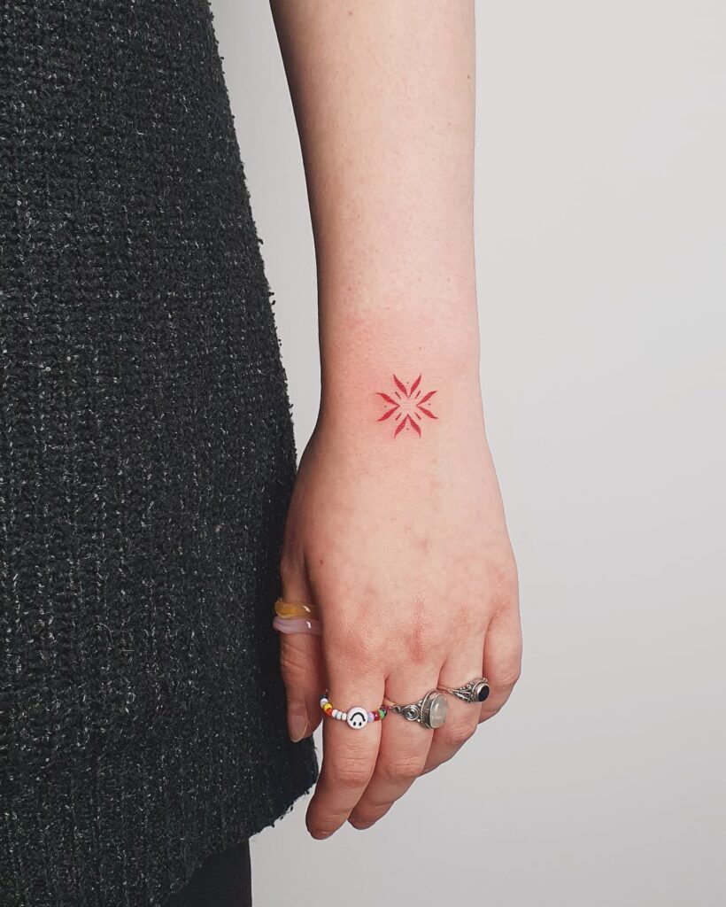 Colorful Floral And Butterfly Wrist Tattoo