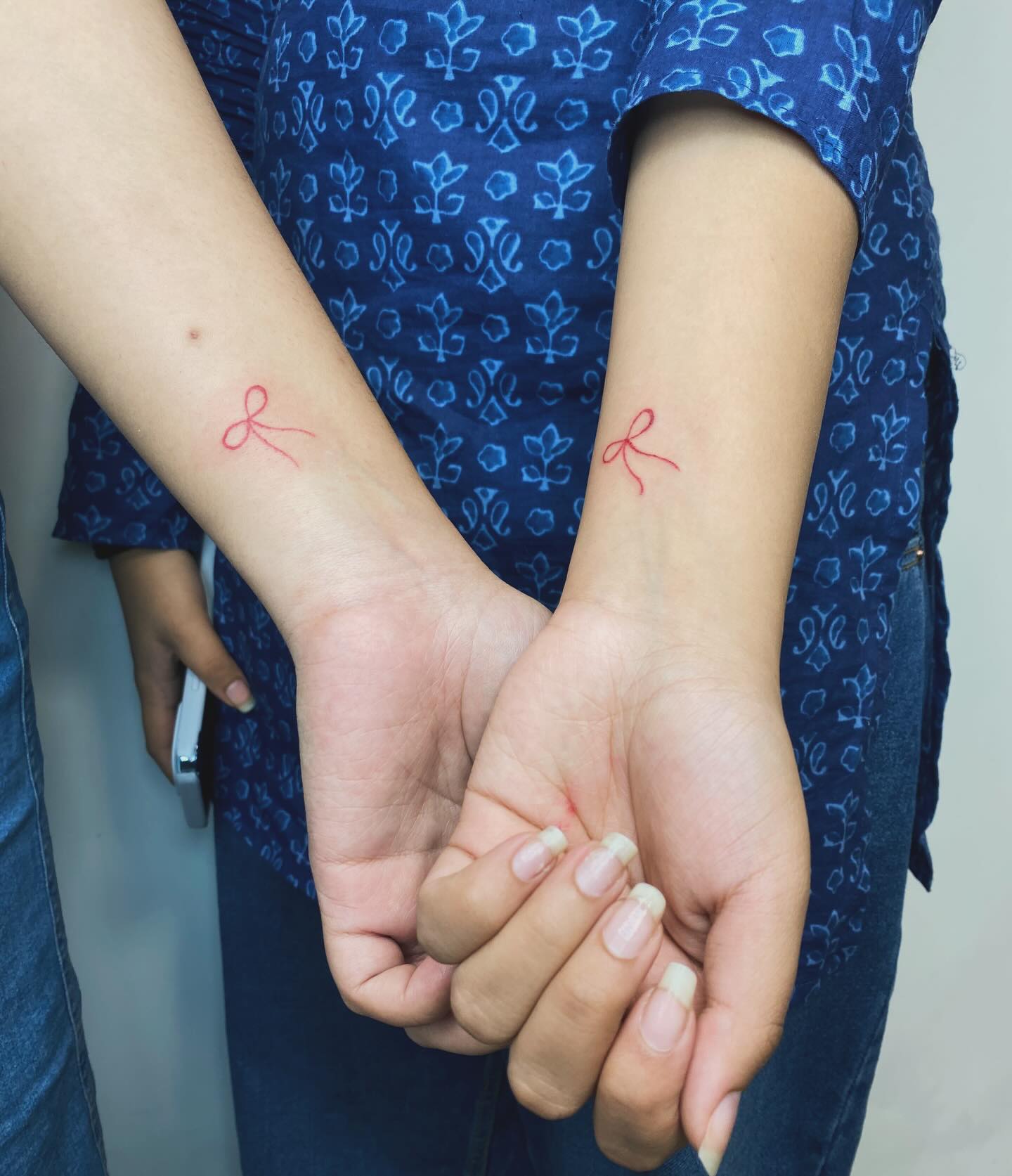 Red String Bow Bestie Tattoo bestie tattoo ideas tattoo